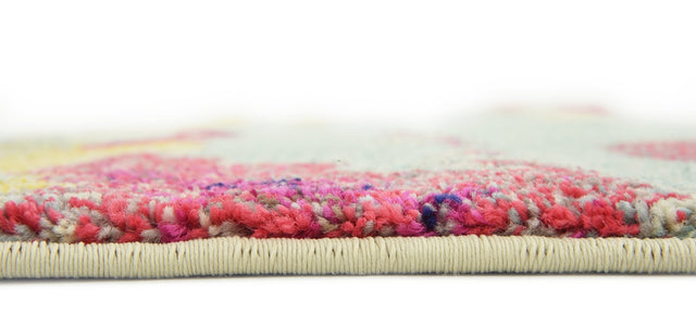 Pink 3' 3 x 5' 3 Estrella Rectangle Area Rug 100% Polypropylene Non-Shedding Stain Resistant Carpet Colorful Modern Abstract Design Easy Clean for Home Decor for Sale at Rug Engine