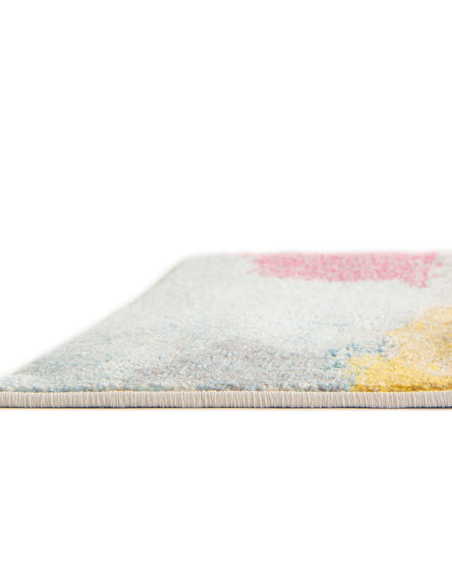 Pink 3' 3 x 5' 3 Estrella Rectangle Area Rug 100% Polypropylene Non-Shedding Stain Resistant Carpet Colorful Modern Abstract Design Easy Clean for Home Decor for Sale at Rug Engine