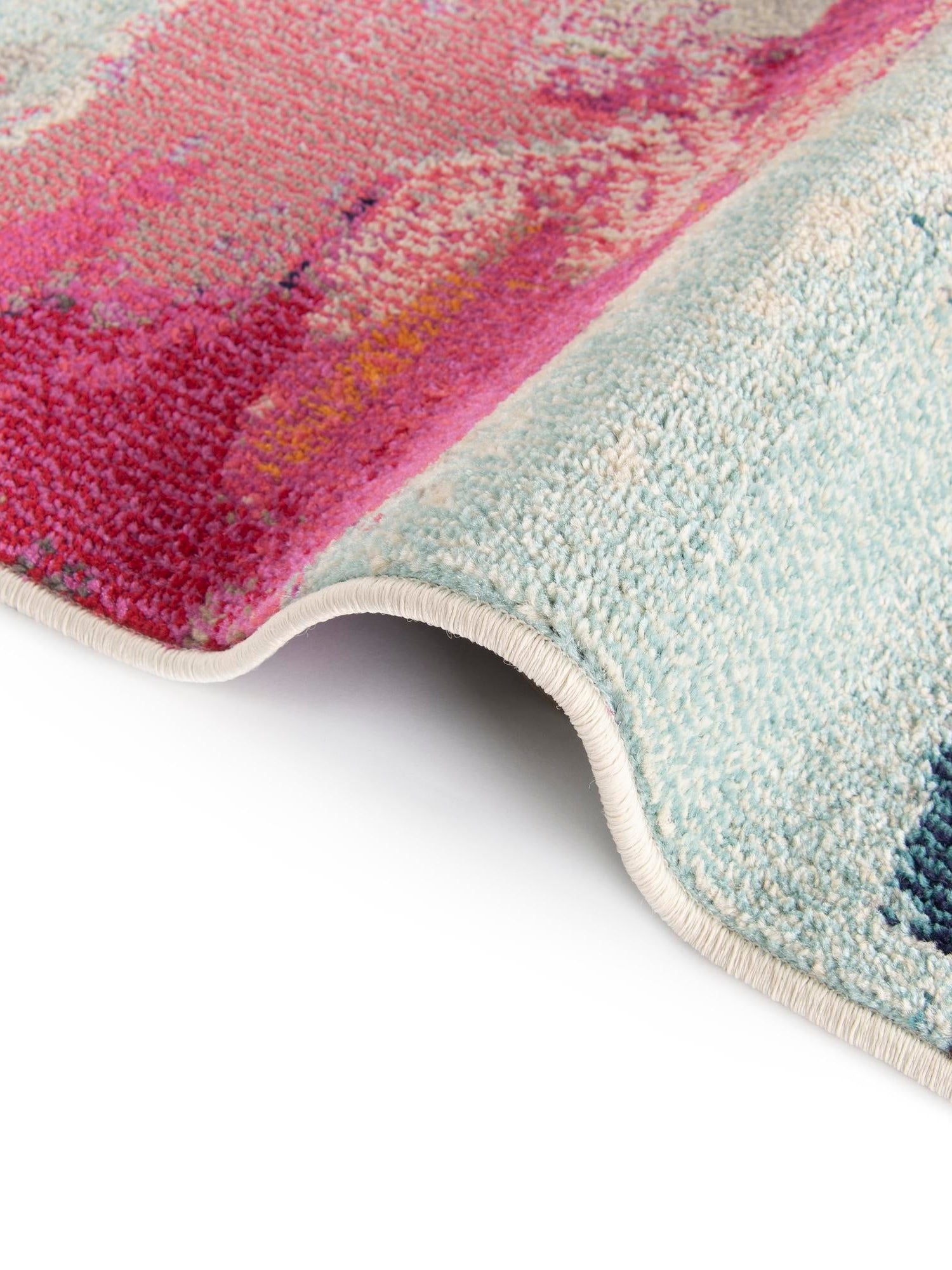 Pink 3' 3 x 5' 3 Estrella Rectangle Area Rug 100% Polypropylene Non-Shedding Stain Resistant Carpet Colorful Modern Abstract Design Easy Clean for Home Decor for Sale at Rug Engine