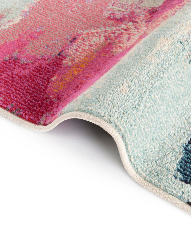 Pink 3' 3 x 5' 3 Estrella Rectangle Area Rug 100% Polypropylene Non-Shedding Stain Resistant Carpet Colorful Modern Abstract Design Easy Clean for Home Decor for Sale at Rug Engine