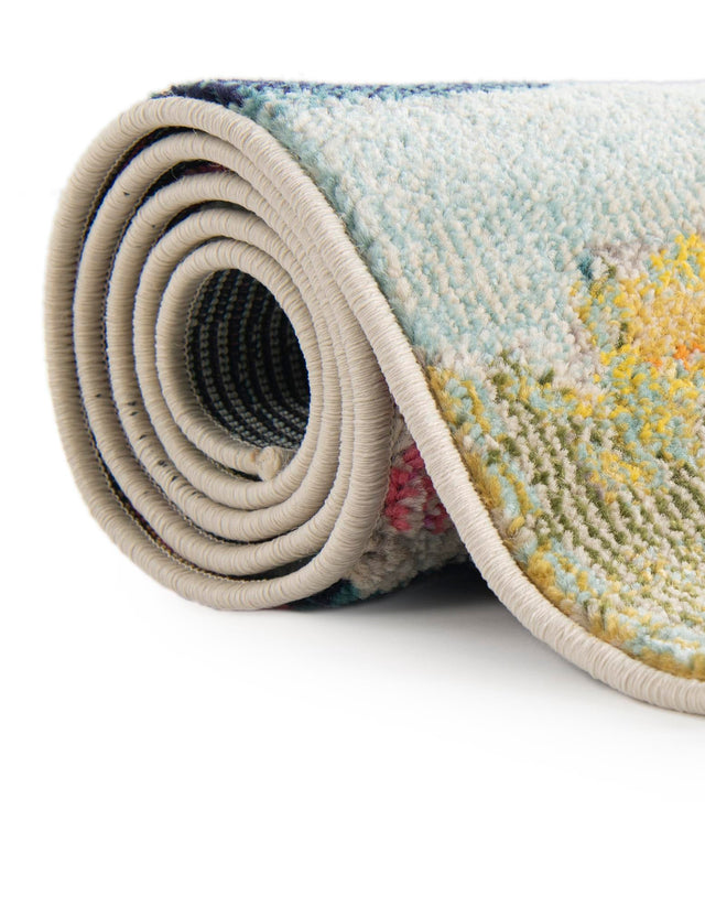 Pink 3' 3 x 5' 3 Estrella Rectangle Area Rug 100% Polypropylene Non-Shedding Stain Resistant Carpet Colorful Modern Abstract Design Easy Clean for Home Decor for Sale at Rug Engine
