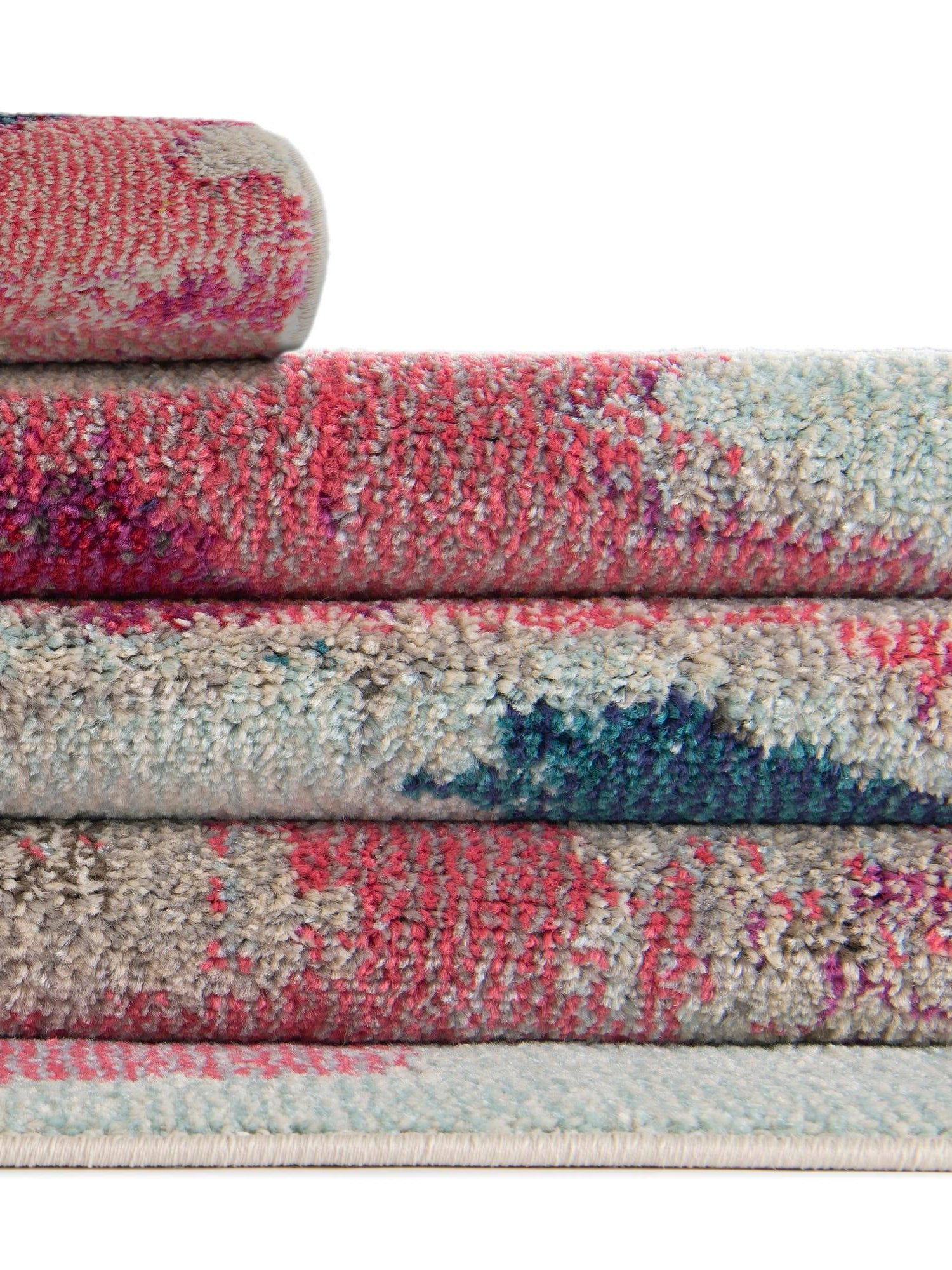 Pink 3' 3 x 5' 3 Estrella Rectangle Area Rug 100% Polypropylene Non-Shedding Stain Resistant Carpet Colorful Modern Abstract Design Easy Clean for Home Decor for Sale at Rug Engine