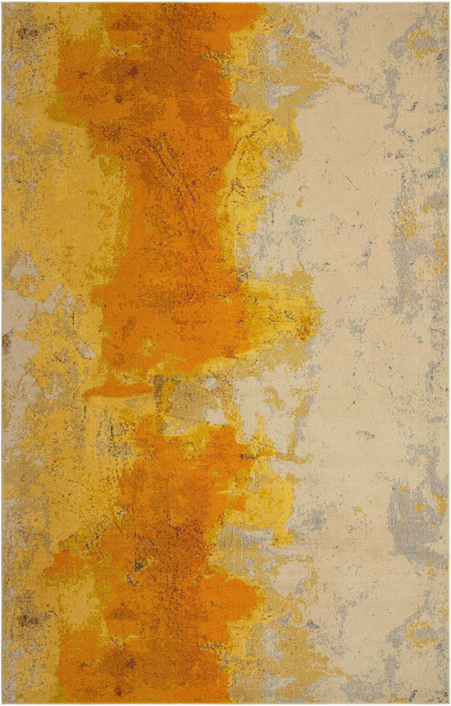 Yellow 10' 6 x 16' 5 Estrella Rectangle Area Rug 100% Polypropylene Non-Shedding Stain Resistant Carpet Colorful Modern Abstract Design Easy Clean for Home Decor for Sale at Rug Engine