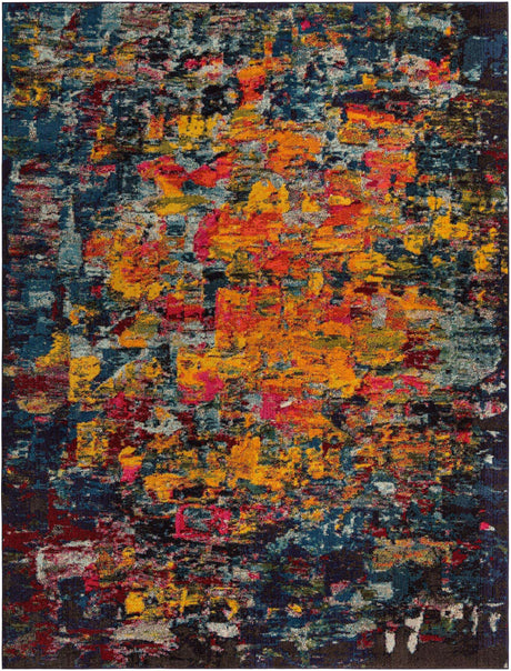 Multicolor 9' x 12' 2 Estrella Rectangle Area Rug 100% Polypropylene Non-Shedding Stain Resistant Carpet Colorful Modern Abstract Design Easy Clean for Home Decor for Sale at Rug Engine