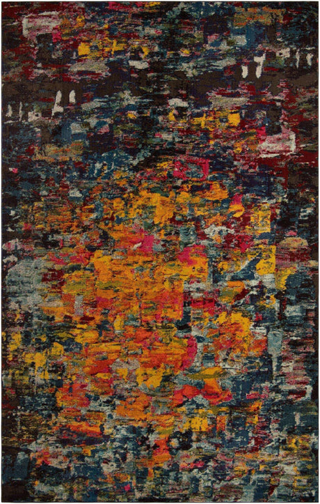 Multicolor 10' 6 x 16' 5 Estrella Rectangle Area Rug 100% Polypropylene Non-Shedding Stain Resistant Carpet Colorful Modern Abstract Design Easy Clean for Home Decor for Sale at Rug Engine