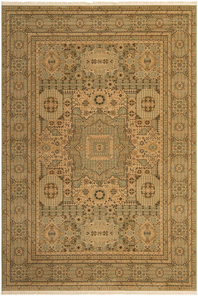 Light Green 7' 1 x 10' Palace Rectangle Area Rug