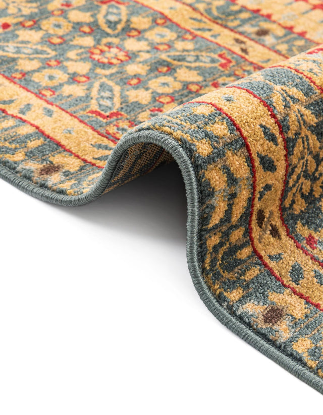 Blue 5' 1 x 5' 1 Palace Round Area Rug