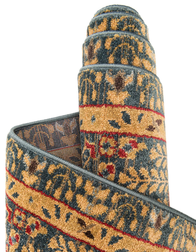 Blue 3' 1 x 3' 1 Palace Round Area Rug