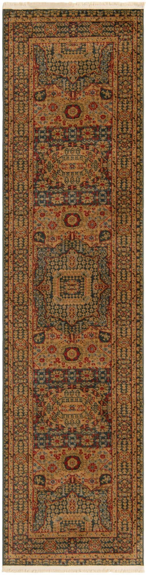 Blue 2' 7 x 10' Palace Runner Area Rug