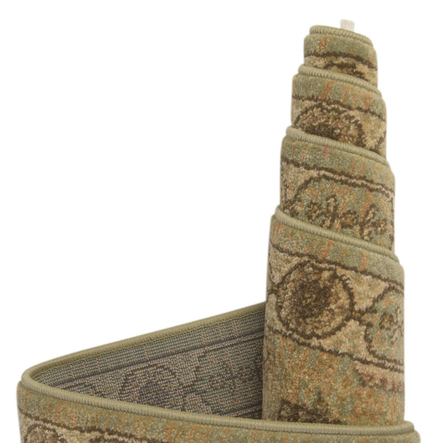 Light Green 3' 3 x 3' 3 Palace Round Area Rug