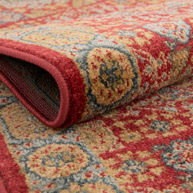 Red 8' x 8' Palace Round Area Rug