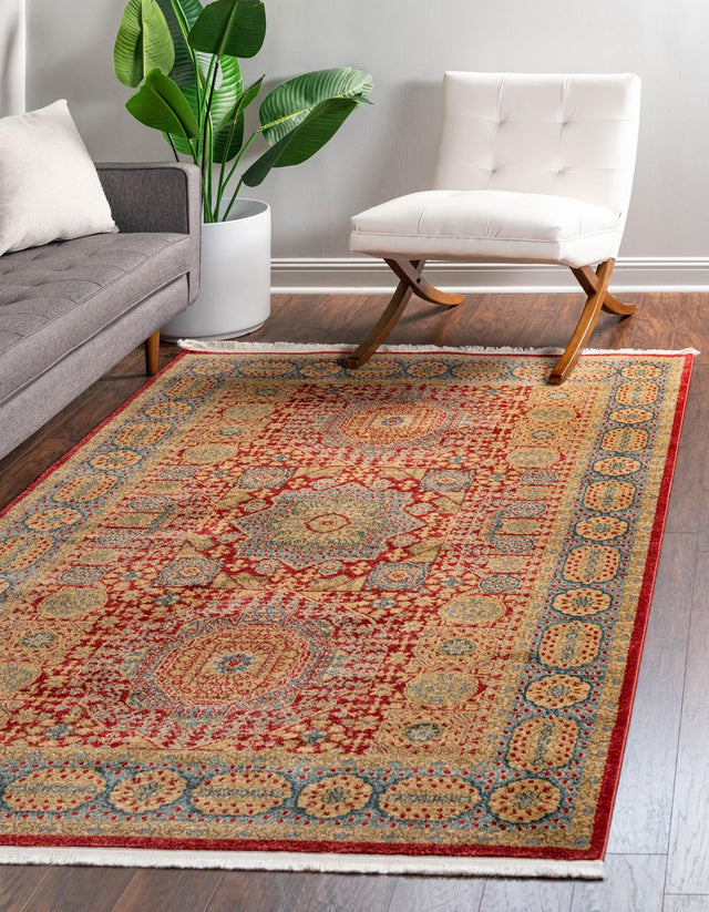 Red 2' x 3' 1 Palace Rectangle Area Rug