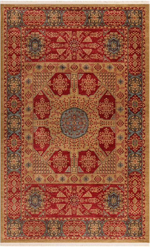 Red 5' 1 x 8' Palace Rectangle Area Rug