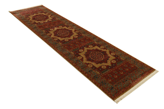 Red 2' 7 x 10' Palace Runner Area Rug