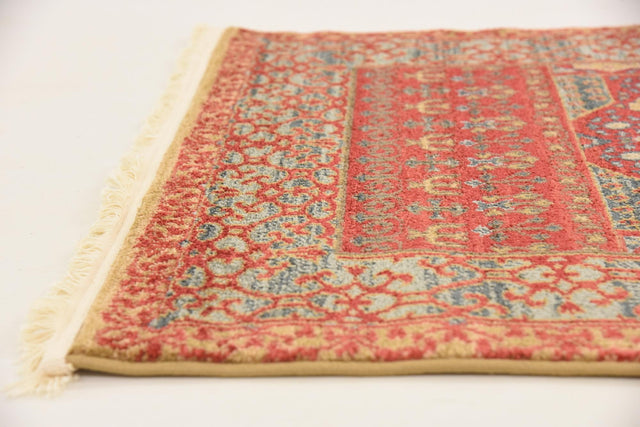 Red 2' 7 x 10' Palace Runner Area Rug