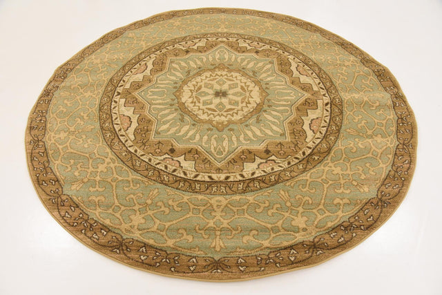 Cream 6' 1 x 6' 1 Palace Round Area Rug