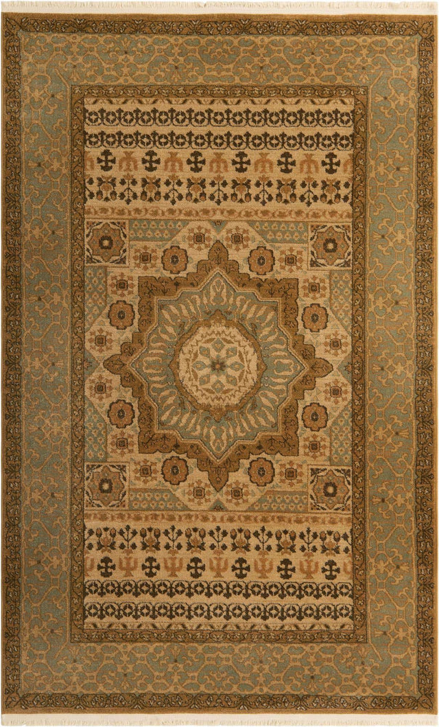 Cream 5' 1 x 8' Palace Rectangle Area Rug