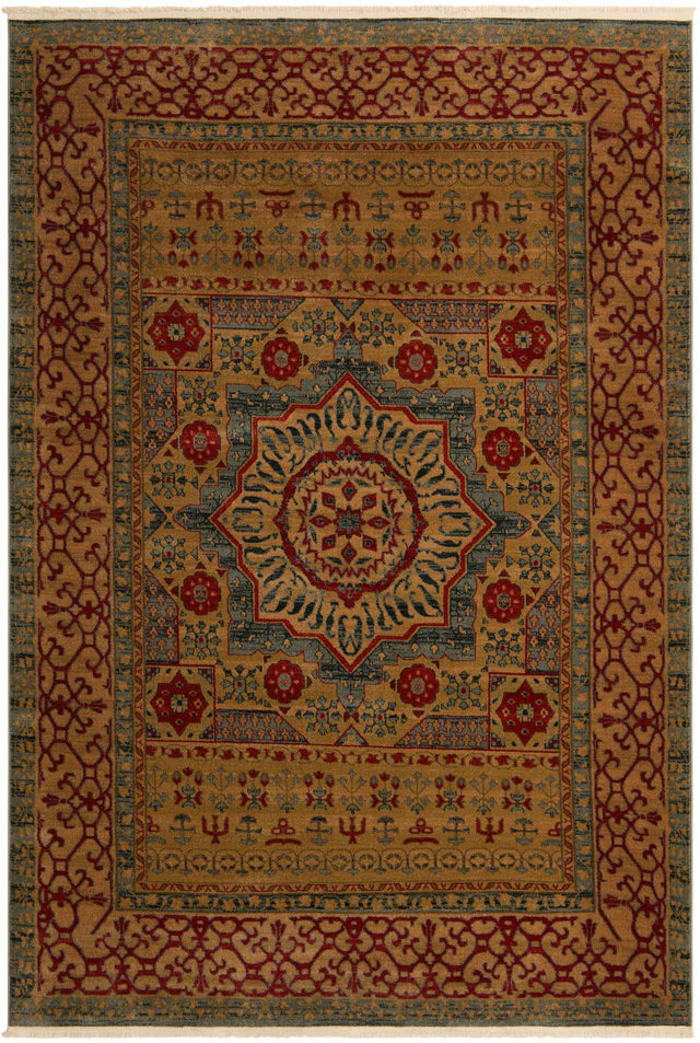 Light Blue 7' 1 x 10' Palace Rectangle Area Rug