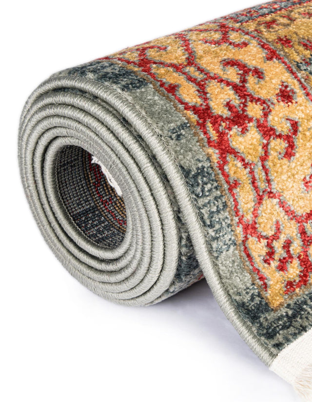 Light Blue 9' x 12' Palace Rectangle Area Rug