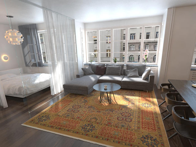 Beige 10' x 11' 4 Palace Rectangle Rug