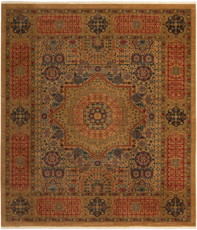 Beige 10' x 11' 4 Palace Rectangle Area Rug
