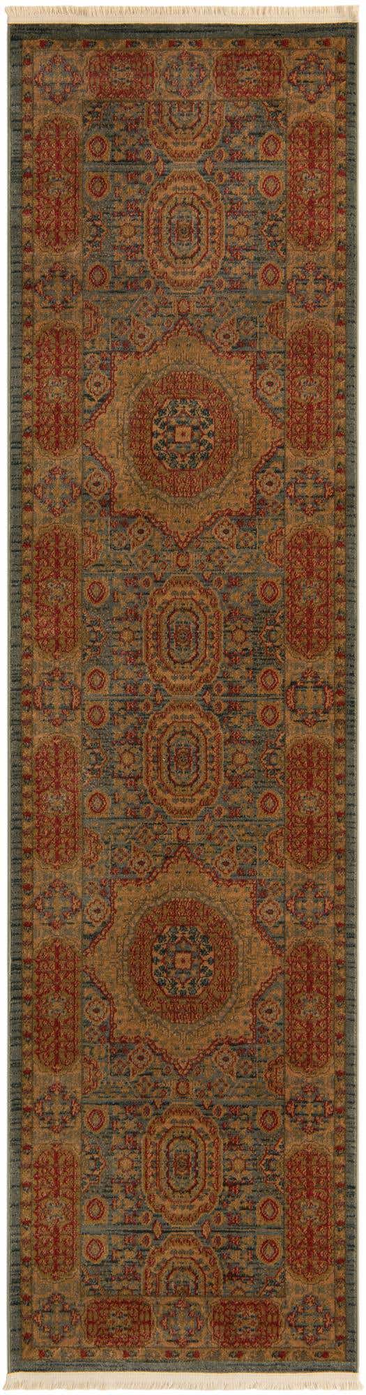 Light Blue 2' 7 x 10' Palace Runner Area Rug