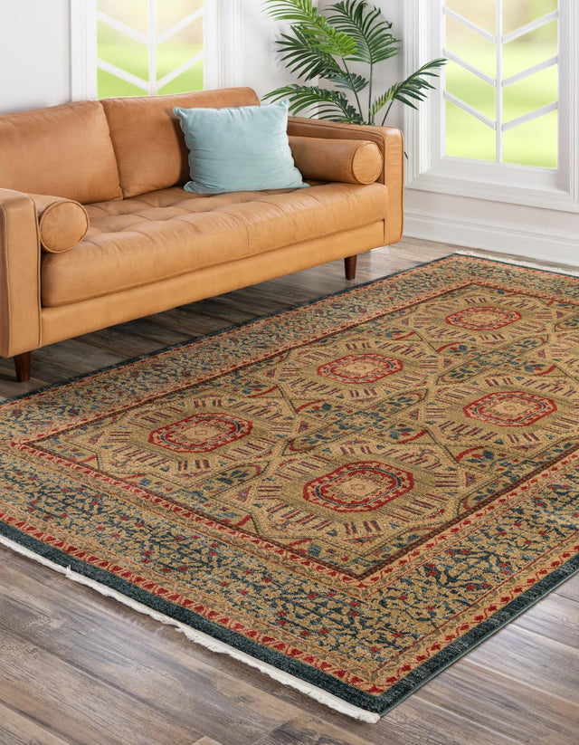 Blue 9' x 12' 2 Palace Rectangle Area Rug
