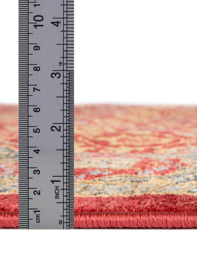 Red 2' 7 x 10' Palace Runner Area Rug