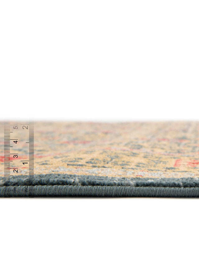 Navy Blue 3' 1 x 3' 1 Palace Round Area Rug