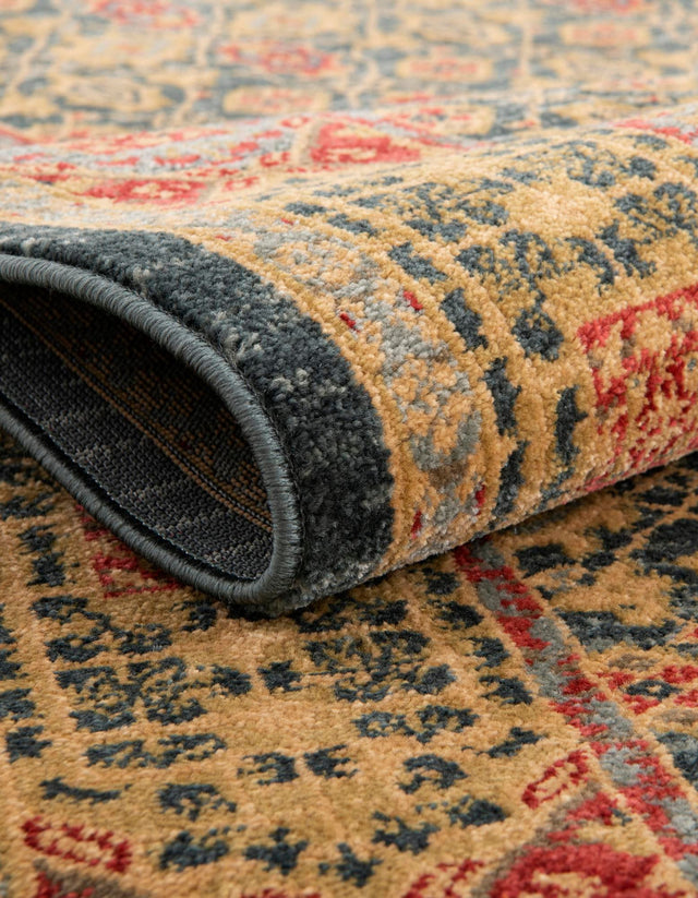 Navy Blue 3' 1 x 3' 1 Palace Round Area Rug