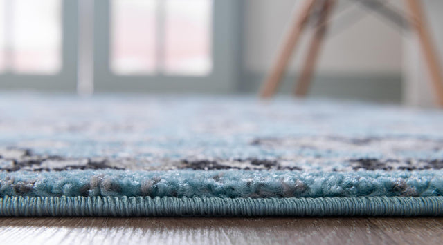 Light Blue 8' x 10' Tradition Rectangle Area Rug Traditional Classic Vintage Design Carpet for Living Room, Bedrooms, Dining, Office Space for Sale at Rug Engine