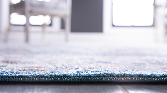 Light Blue 4' 1 x 6' 1 Tradition Rectangle Area Rug Traditional Classic Vintage Design Carpet for Living Room, Bedrooms, Dining, Office Space for Sale at Rug Engine