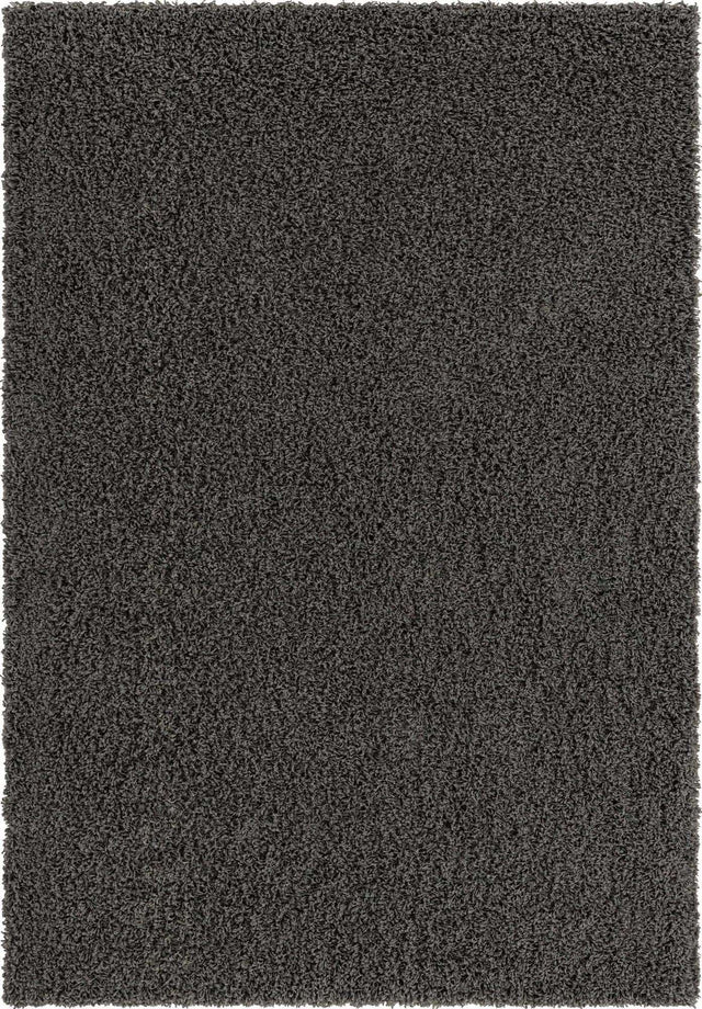 Graphite Gray 7' 1 x 10' Solid Shag Rectangle Area Rug Thick Soft Touch Fluffy & Plush Shaggy Pile Durable Minimalist Carpet for Classic Interior Design for Sale at Rug Engine
