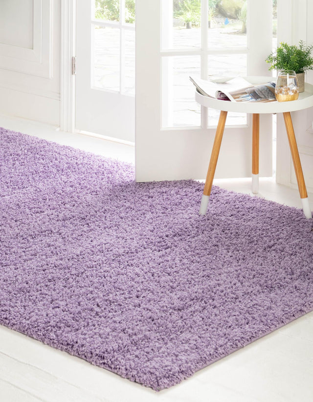 Lilac 7' 10 x 10' Solid Shag Rectangle Area Rug Thick Soft Touch Fluffy & Plush Shaggy Pile Durable Minimalist Carpet for Classic Interior Design for Sale at Rug Engine