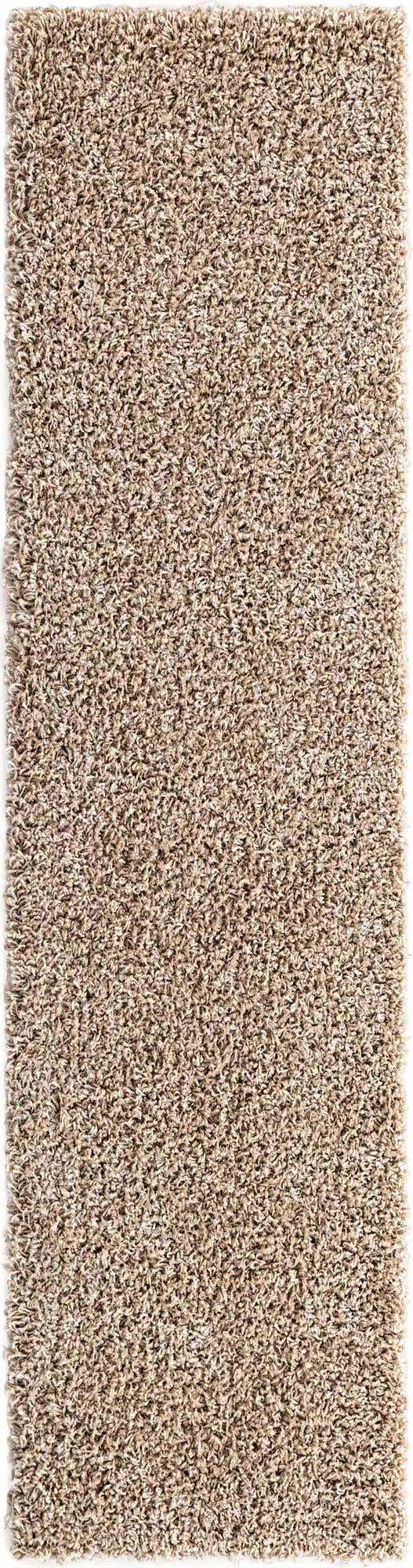Taupe 2' 7 x 10' Solid Shag Runner Area Rug Thick Soft Touch Fluffy & Plush Shaggy Pile Durable Minimalist Carpet for Classic Interior Design for Sale at Rug Engine