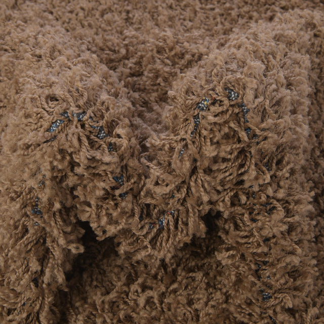 Sandy Brown 7' 10 x 7' 10 Solid Shag Square Area Rug Thick Soft Touch Fluffy & Plush Shaggy Pile