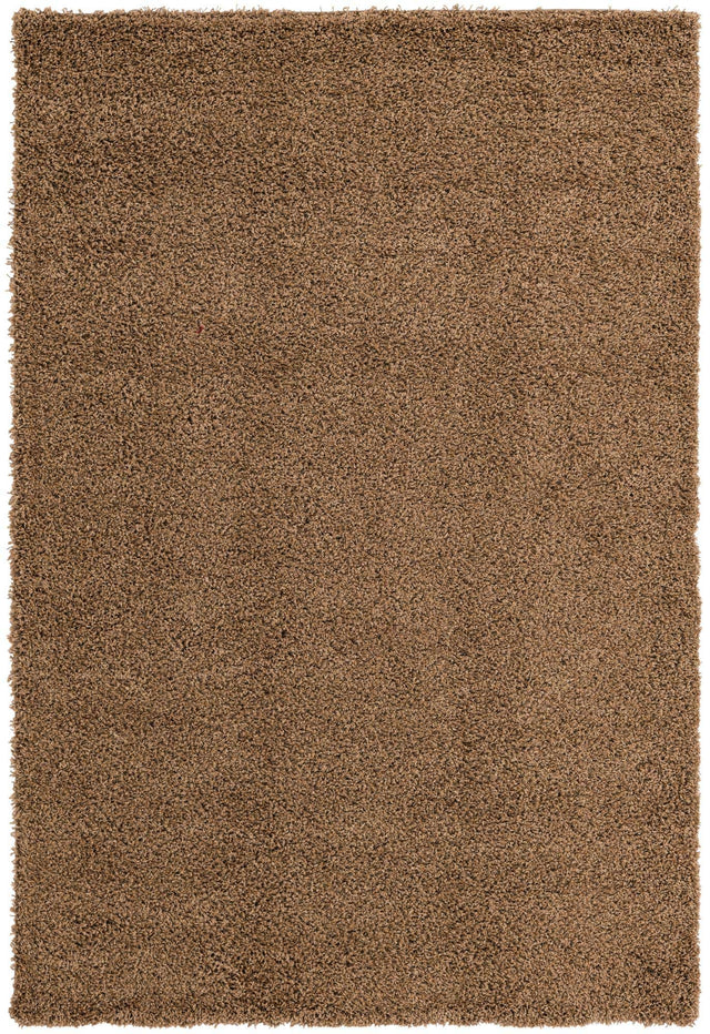 Sandy Brown 6' 1 x 9' Solid Shag Rectangle Area Rug Thick Soft Touch Fluffy & Plush Shaggy Pile
