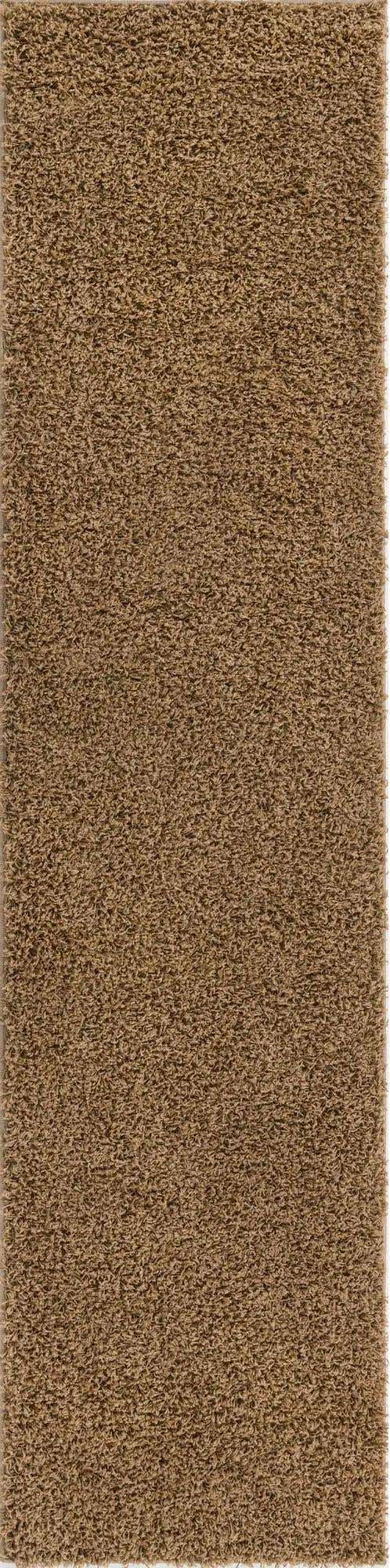 Sandy Brown 2' 7 x 10' Solid Shag Runner Area Rug Thick Soft Touch Fluffy & Plush Shaggy Pile Durable Minimalist Carpet for Classic Interior Design for Sale at Rug Engine