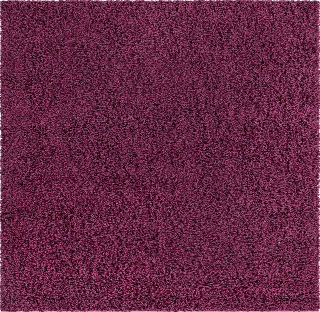 Eggplant Purple 7' 10 x 7' 10 Solid Shag Square Area Rug Thick Soft Touch Fluffy & Plush Shaggy Pile Durable Minimalist Carpet for Classic Interior Design for Sale at Rug Engine