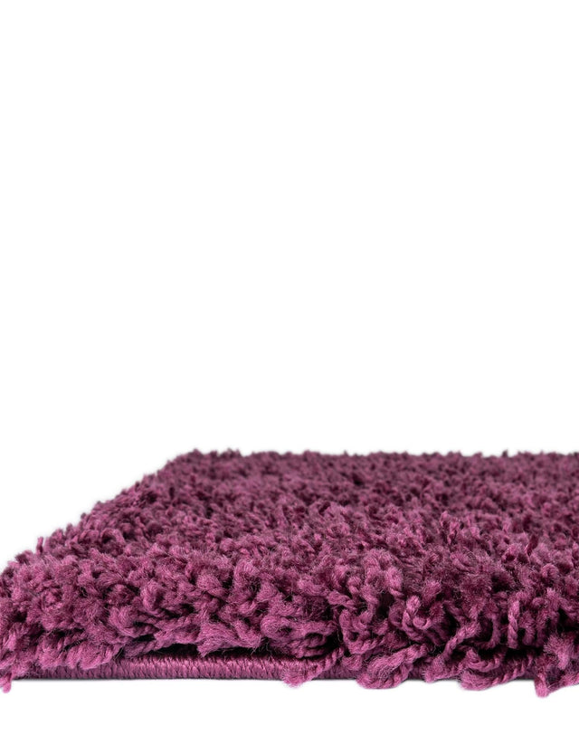 Eggplant Purple 6' 1 x 9' Solid Shag Rectangle Area Rug Thick Soft Touch Fluffy & Plush Shaggy Pile
