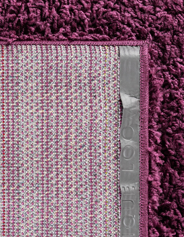 Eggplant Purple 6' 1 x 9' Solid Shag Rectangle Area Rug Thick Soft Touch Fluffy & Plush Shaggy Pile