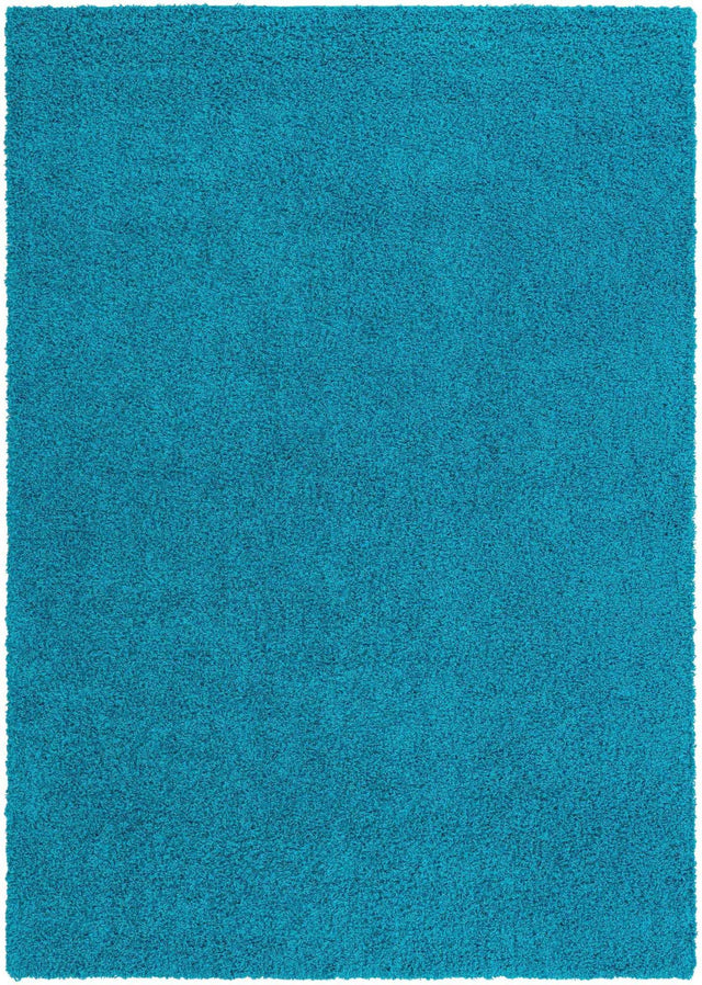 Turquoise 7' 10 x 11' Solid Shag Rectangle Area Rug Thick Soft Touch Fluffy & Plush Shaggy Pile Durable Minimalist Carpet for Classic Interior Design for Sale at Rug Engine