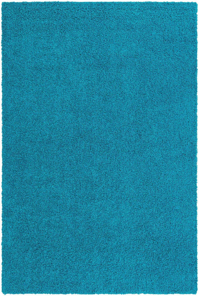 Turquoise 6' 1 x 9' Solid Shag Rectangle Area Rug Thick Soft Touch Fluffy & Plush Shaggy Pile Durable Minimalist Carpet for Classic Interior Design for Sale at Rug Engine