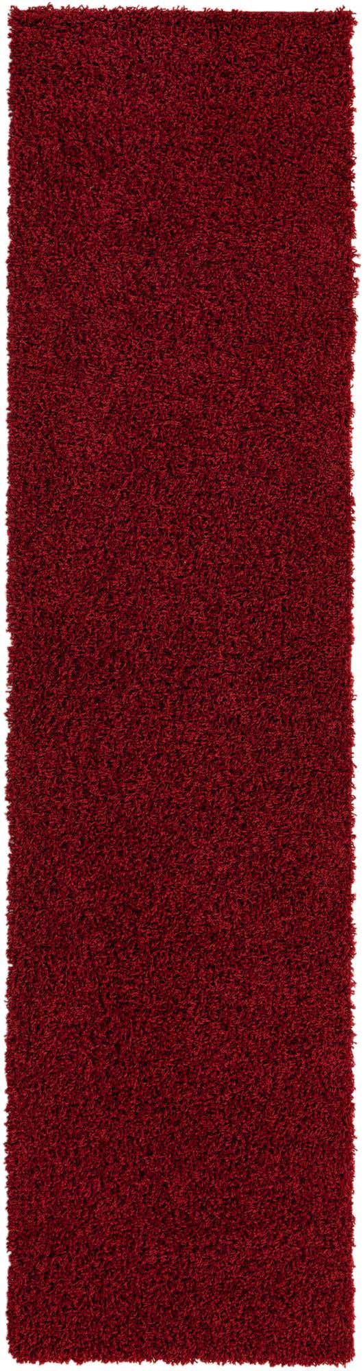 Cherry Red 2' 7 x 10' Solid Shag Runner Area Rug Thick Soft Touch Fluffy & Plush Shaggy Pile Durable Minimalist Carpet for Classic Interior Design for Sale at Rug Engine