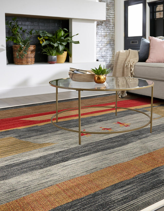 Blue 8' x 8' Fars Square Area Rug 100% Polypropylene Unique Traditional Carpet for Classical Living, Dining Room & Office Spaces for Sale at Rug Engine