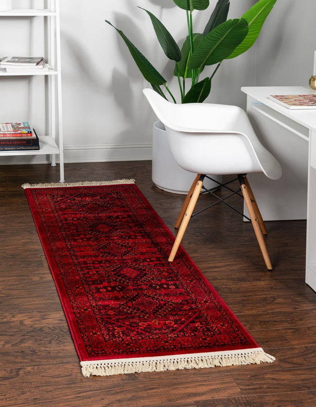 Red 3' 3 x 16' 5 Tekke Runner Area Rug Classic Traditional Vintage Design Carpet for Living Rooms, Dining, Bedrooms, Office Space for Sale at Rug Engine