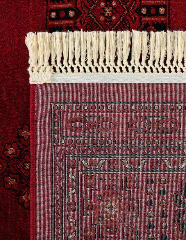 Red 9' x 12' Tekke Rectangle Area Rug Classic Traditional Vintage Design Carpet for Living Rooms, Dining, Bedrooms, Office Space for Sale at Rug Engine