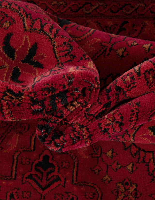 Red 7' 10 x 10' Tekke Rectangle Area Rug Classic Traditional Vintage Design Carpet for Living Rooms, Dining, Bedrooms, Office Space for Sale at Rug Engine