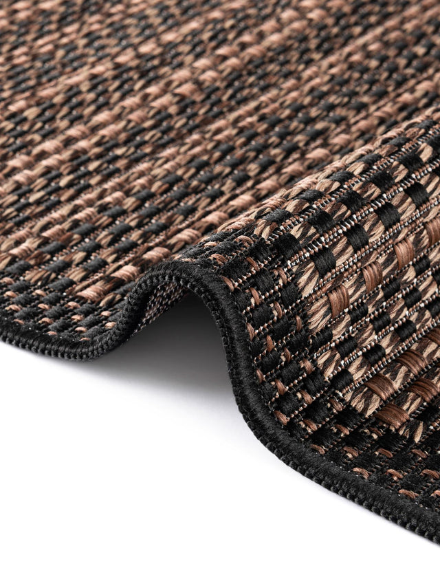 Brown 8' x 11' 4 Outdoor Border Rectangle Area Rug Weather Resistant for Patio, Deck, Terrace, Balcony, Porch 100% Polypropylene Classic Bordered Carpet for Sale at Rug Engine