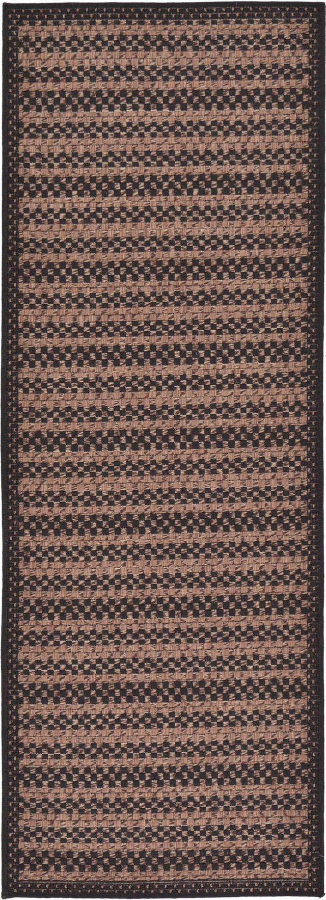 Brown 2' 2 x 6' Outdoor Border Runner Area Rug Weather Resistant for Patio, Deck, Terrace, Balcony, Porch 100% Polypropylene Classic Bordered Carpet for Sale at Rug Engine